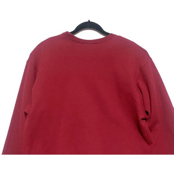 Jerzees Red Christmas Sweater Large Long Sleeve With Santa Clause Graphic - Picture 8 of 8